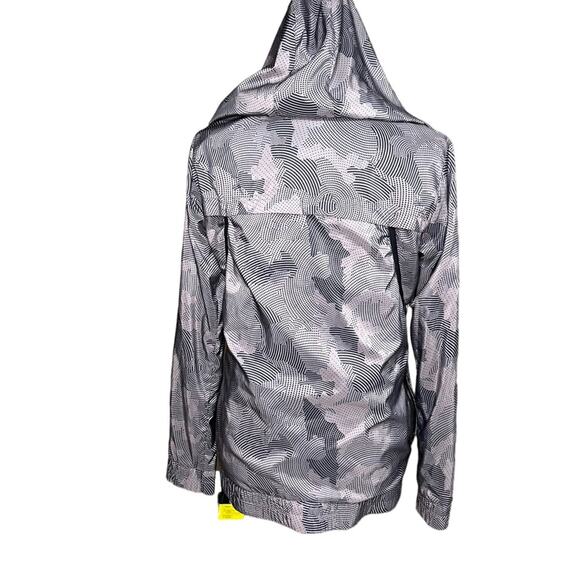 ASICS Performance Abstract Print Full Zip Jacket With Pockets & Hood Size Medium - Picture 2 of 9